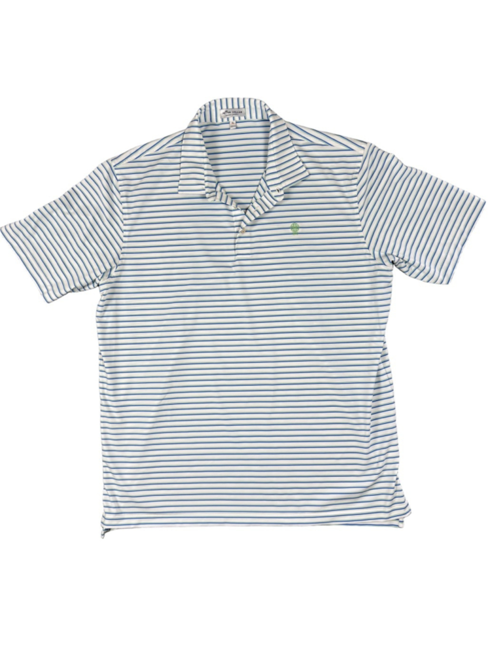 Peter Millar Summer Comfort Polo XL Blue Green Striped Golf Shirt